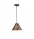 Wera Dome Pendant Ceiling Light Dark Walnut Wood colour Dark Brown Fabric Cable Solid Wood Canopy LED E27-1