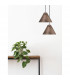 Wera Dome Pendant Ceiling Light Dark Walnut Wood colour Dark Brown Fabric Cable Solid Wood Canopy LED E27-2