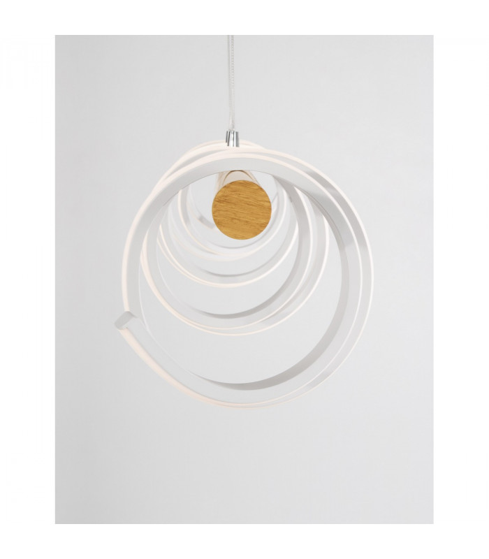 Gropius Integrated LED Pendant Ceiling Light Dimmable Wood Colour White Aluminium LED 38W 2650Lm 3000K-4