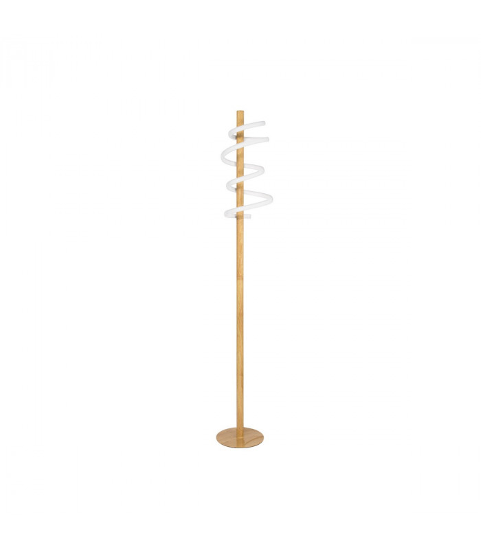 Gropius LED Integrated Floor Lamp Wood Colour White Aluminium LED 18W 1260Lm 3000K-1