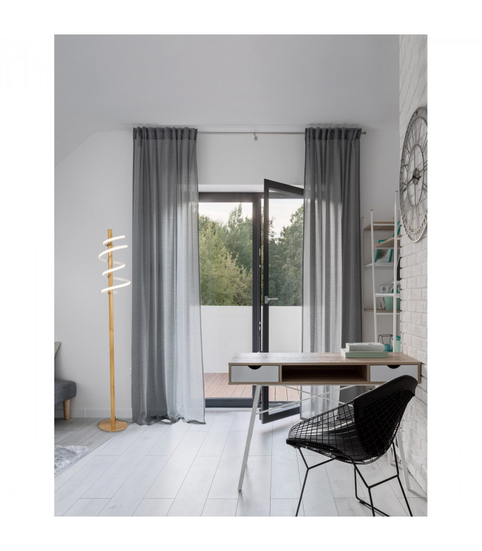 Gropius LED Integrated Floor Lamp Wood Colour White Aluminium LED 18W 1260Lm 3000K-2