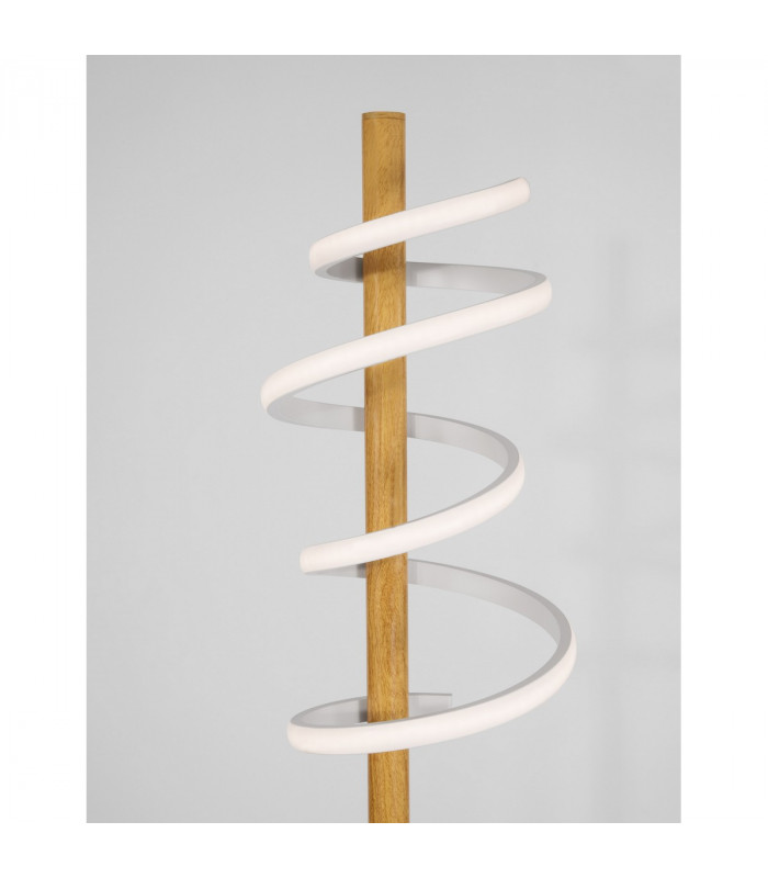 Gropius LED Integrated Floor Lamp Wood Colour White Aluminium LED 18W 1260Lm 3000K-3