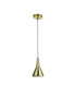 Venanzio Dome Pendant Ceiling Light Brass Metal Natural Wood LED E14-1