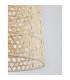 Aurora Dome Pendant Ceiling Light Natural Bamboo Black Fabric Wire Base LED E27-5