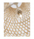 Aurora Dome Pendant Ceiling Light Natural Bamboo Black Fabric Wire Base LED E27-6
