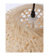 Aurora Dome Pendant Ceiling Light Natural Bamboo Black Fabric Wire Base LED E27-7