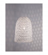 Aurora Dome Pendant Ceiling Light White Bamboo White Fabric Wire Base LED E27-2