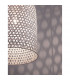 Aurora Dome Pendant Ceiling Light White Bamboo White Fabric Wire Base LED E27-3
