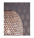 Aurora Dome Pendant Ceiling Light White Bamboo White Fabric Wire Base LED E27-4