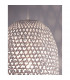 Aurora Dome Pendant Ceiling Light White Bamboo White Fabric Wire Base LED E27-9