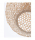 Melody Dome Pendant Ceiling Light Natural Bamboo Black Fabric Wire Base LED E27-5