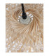 Melody Dome Pendant Ceiling Light Natural Bamboo Black Fabric Wire Base LED E27-8