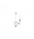 Melody Dome Pendant Ceiling Light Natural Bamboo Black Fabric Wire Base LED E27-11