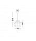 Mia Dome Pendant Ceiling Light Natural Rattan Black Fabric Wire Base LED E27-6