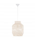 Mia Dome Pendant Ceiling Light Metal Bamboo White wash colour