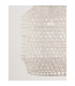 Mia Dome Pendant Ceiling Light Metal Bamboo White wash colour