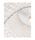 Mia Dome Pendant Ceiling Light Metal Bamboo White wash colour