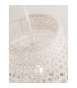Mia Dome Pendant Ceiling Light Metal Bamboo White wash colour