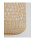 Aurora Dome Pendant Ceiling Light Natural Rattan Black Fabric Wire Base LED E27-3