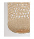 Aurora Dome Pendant Ceiling Light Natural Rattan Black Fabric Wire Base LED E27-4