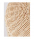 Aurora Dome Pendant Ceiling Light Natural Rattan Black Fabric Wire Base LED E27-6