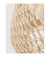 Aurora Dome Pendant Ceiling Light Natural Rattan Black Fabric Wire Base LED E27-7