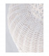 Aurora Dome Pendant Ceiling Light White Rattan White Fabric Wire Base LED E27-8