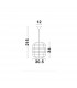 Melody 30.5cm Dome Pendant Ceiling Light Natural Rattan Black Fabric Wire Base LED E27-6