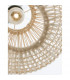 Melody 30cm Dome Pendant Ceiling Light Natural Rattan Black Fabric Wire Base LED E27-7