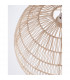 Melody 40cm Dome Pendant Ceiling Light Natural Rattan Black Fabric Wire Base LED E27-3