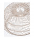 Melody 50cm Dome Pendant Ceiling Light Natural Rattan Black Fabric Wire Base LED E27-6