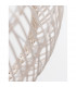 Melody 50cm Dome Pendant Ceiling Light Natural Rattan Black Fabric Wire Base LED E27-8