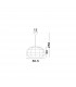 Melody 50cm Dome Pendant Ceiling Light Natural Rattan Black Fabric Wire Base LED E27-11