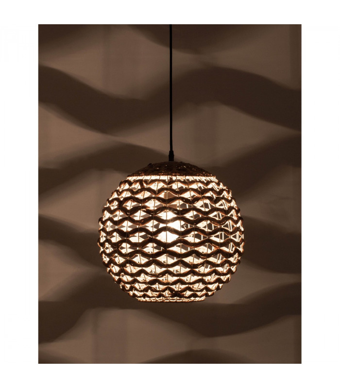 Griffin Dome Pendant Ceiling Light Iron Water Hyacinth Natural colour