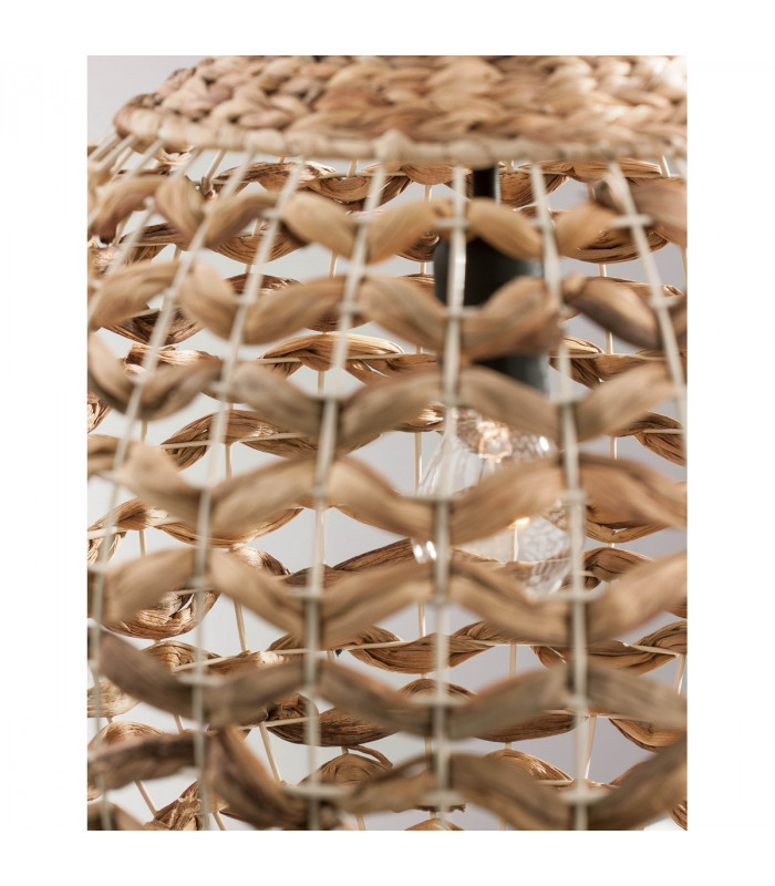 Griffin Dome Pendant Ceiling Light Iron Water Hyacinth Natural colour