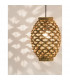 Griffin 24.5cm Dome Pendant Ceiling Light Dried Water Hyacinth Black Fabric Wire Base LED E27-2