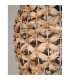Griffin 24.5cm Dome Pendant Ceiling Light Dried Water Hyacinth Black Fabric Wire Base LED E27-5