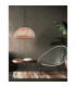 Scarlet 39cm Dome Pendant Ceiling Light Bamboo Black LED E27-2