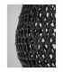 Griffin 30.5cm Dome Pendant Ceiling Light Black Paper Black Fabric Wire Base LED E27-5