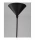 Griffin 30.5cm Dome Pendant Ceiling Light Black Paper Black Fabric Wire Base LED E27-9