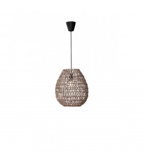 Griffin 30cm Dome Pendant Ceiling Light Iron Paper Nature colour