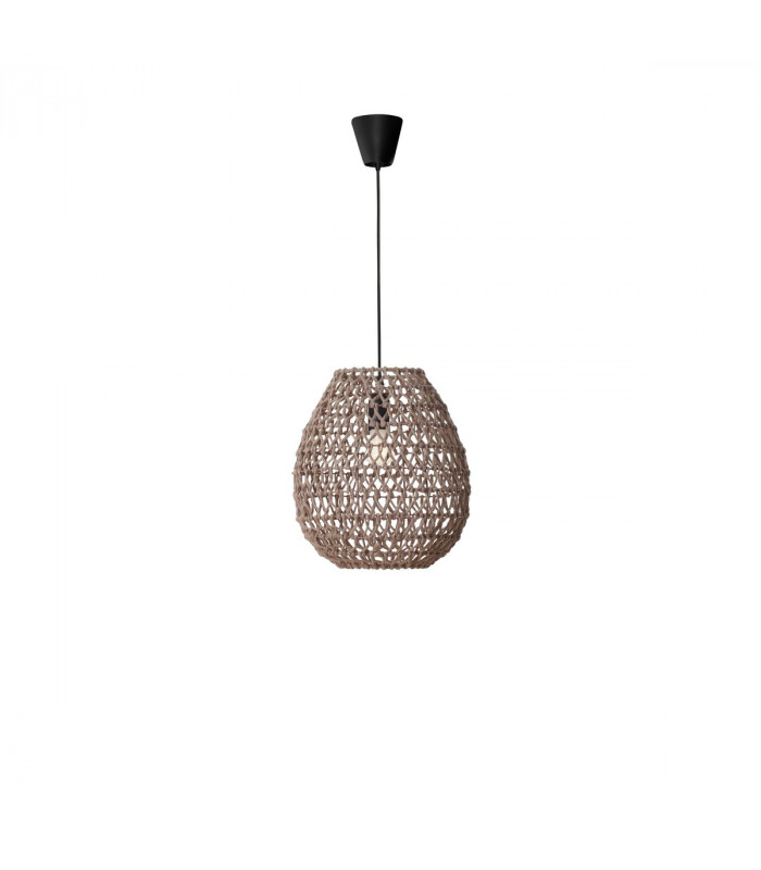 Griffin 30cm Dome Pendant Ceiling Light Iron Paper Nature colour