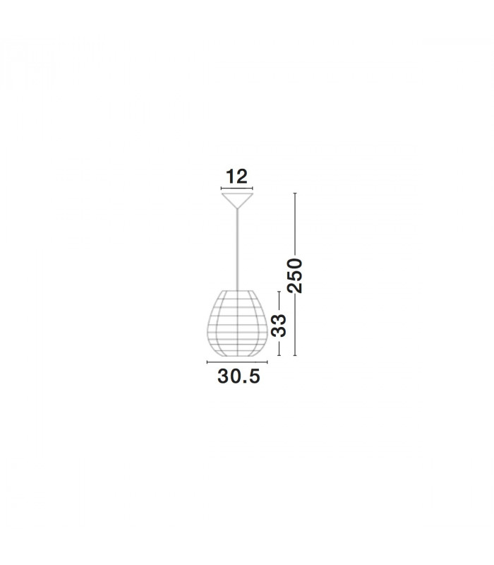 Griffin 30cm Dome Pendant Ceiling Light Iron Paper Nature colour