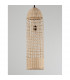 Mia 20cm Dome Pendant Ceiling Light Iron Rattan Natural colour