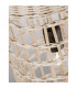 Mia 20cm Dome Pendant Ceiling Light Iron Rattan Natural colour
