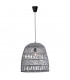 Destin 46cm Dome Pendant Ceiling Light Iron Rattan Grey colour