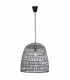 Destin 46cm Dome Pendant Ceiling Light Iron Rattan Grey colour