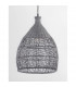 Destin 42cm Dome Pendant Ceiling Light Metal Rattan Grey colour