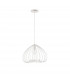 July 37cm Wire Frame Pendant Ceiling Light White Metal White LED E27-1