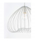 July 37cm Wire Frame Pendant Ceiling Light White Metal White LED E27-2